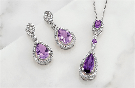 Amethyst jewelry. Amethyst jewelry.