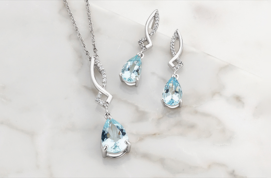 Aquamarine jewelry. Aquamarine jewelry.