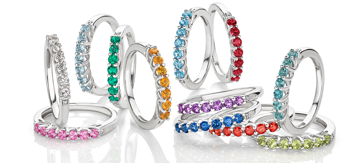 Birthstone rings. Birthstone rings.
