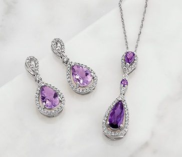 Amethyst jewelry. Amethyst jewelry.